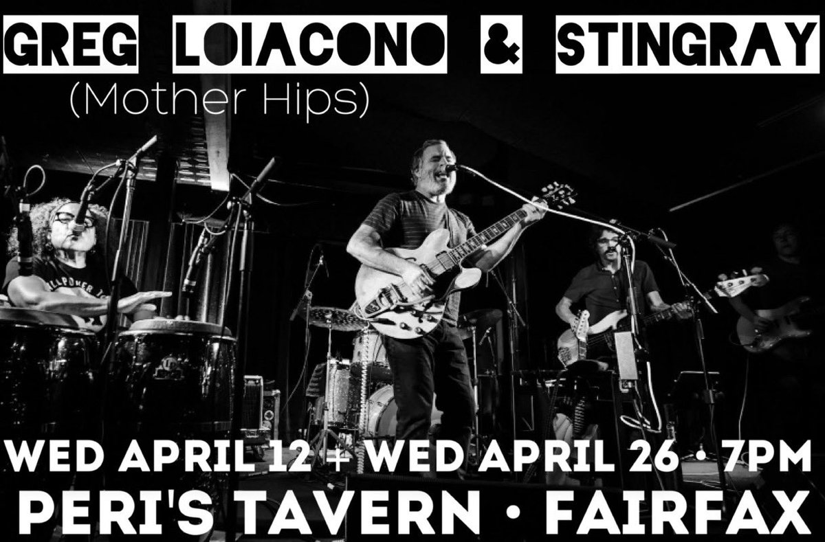 Stingray mini- residency this April <a href="/peristavern/">Peristavern</a> in Fairfax, CA
#fairfax #marincounty #california #livemusic