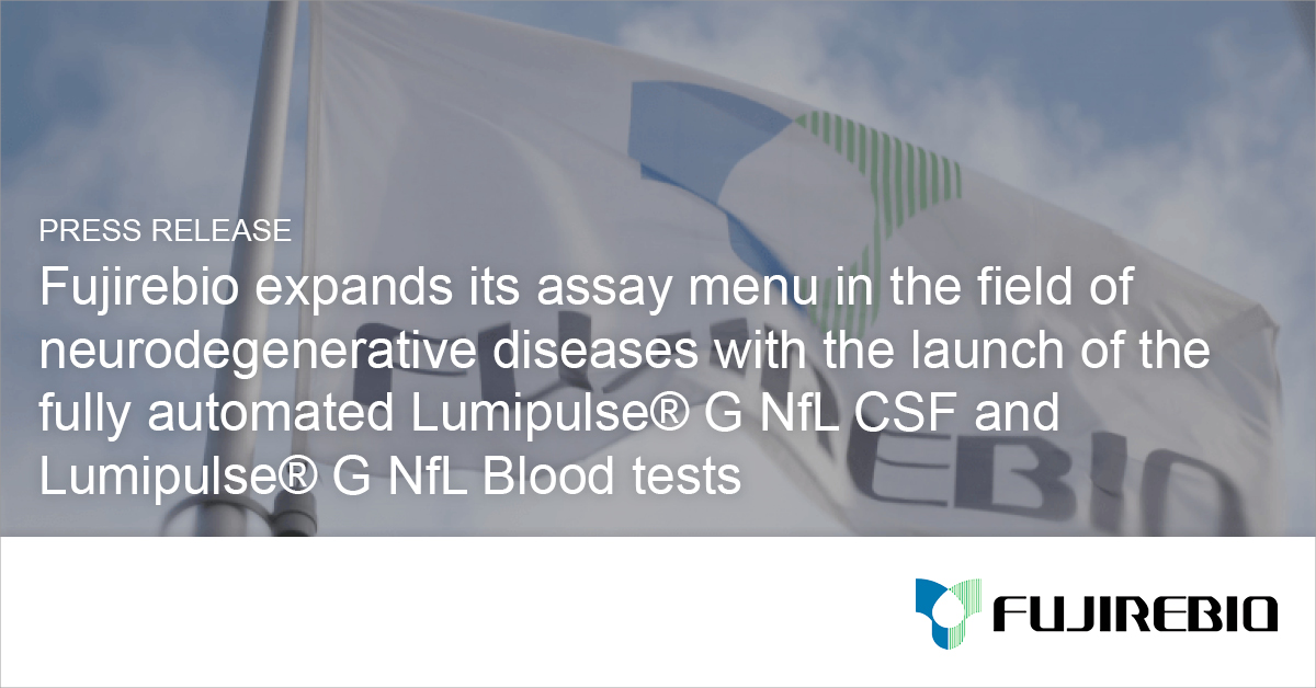 Breaking News! 📰 🔥 Announcing the availability of the Lumipulse G NfL CSF and Lumipulse G NfL Blood assays for the fully automated random-access LUMIPULSE® G immunoassay systems, both for Research Use Only 👉 lnkd.in/gvJqe2bd
#neurodegeneration #bloodtesting #nfl