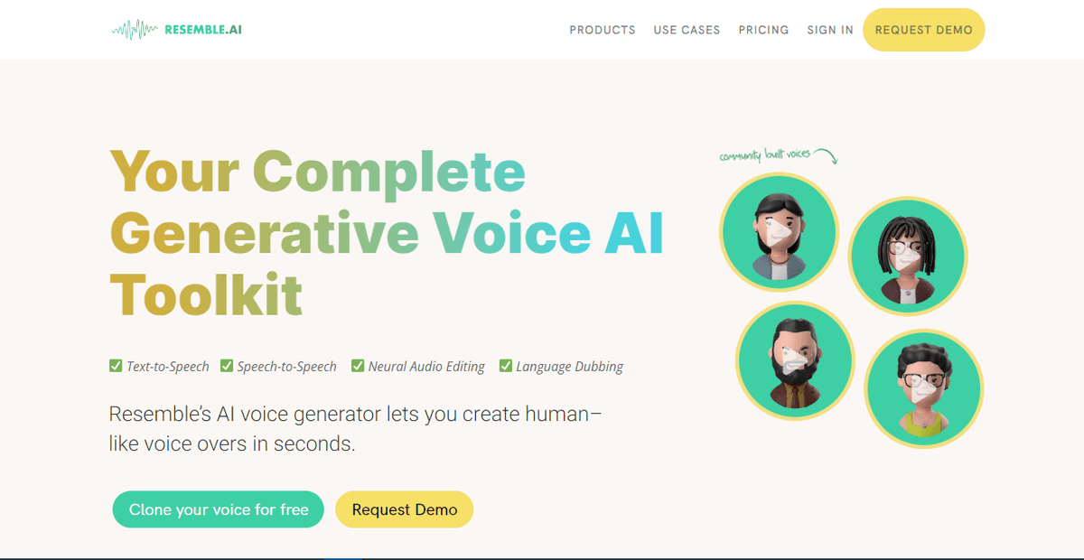 ToolHunt ๐ก (@toolhunt_tech) on Twitter photo AI Tool 139 ๐
๐ฃ๏ธ Create human-like voiceovers in seconds with <a href="/resembleai/">Resemble AI</a>
๐ค๐ค Features include text-to-speech, speech-to-speech, neural audio editing, and language dubbing. Customize the voice and accent to match your brand for podcasts, videos, and more. #VoiceAI AI Tool 139 ๐
๐ฃ๏ธ Create human-like voiceovers in seconds with <a href="/resembleai/">Resemble AI</a>
๐ค๐ค Features include text-to-speech, speech-to-speech, neural audio editing, and language dubbing. Customize the voice and accent to match your brand for podcasts, videos, and more. #VoiceAI