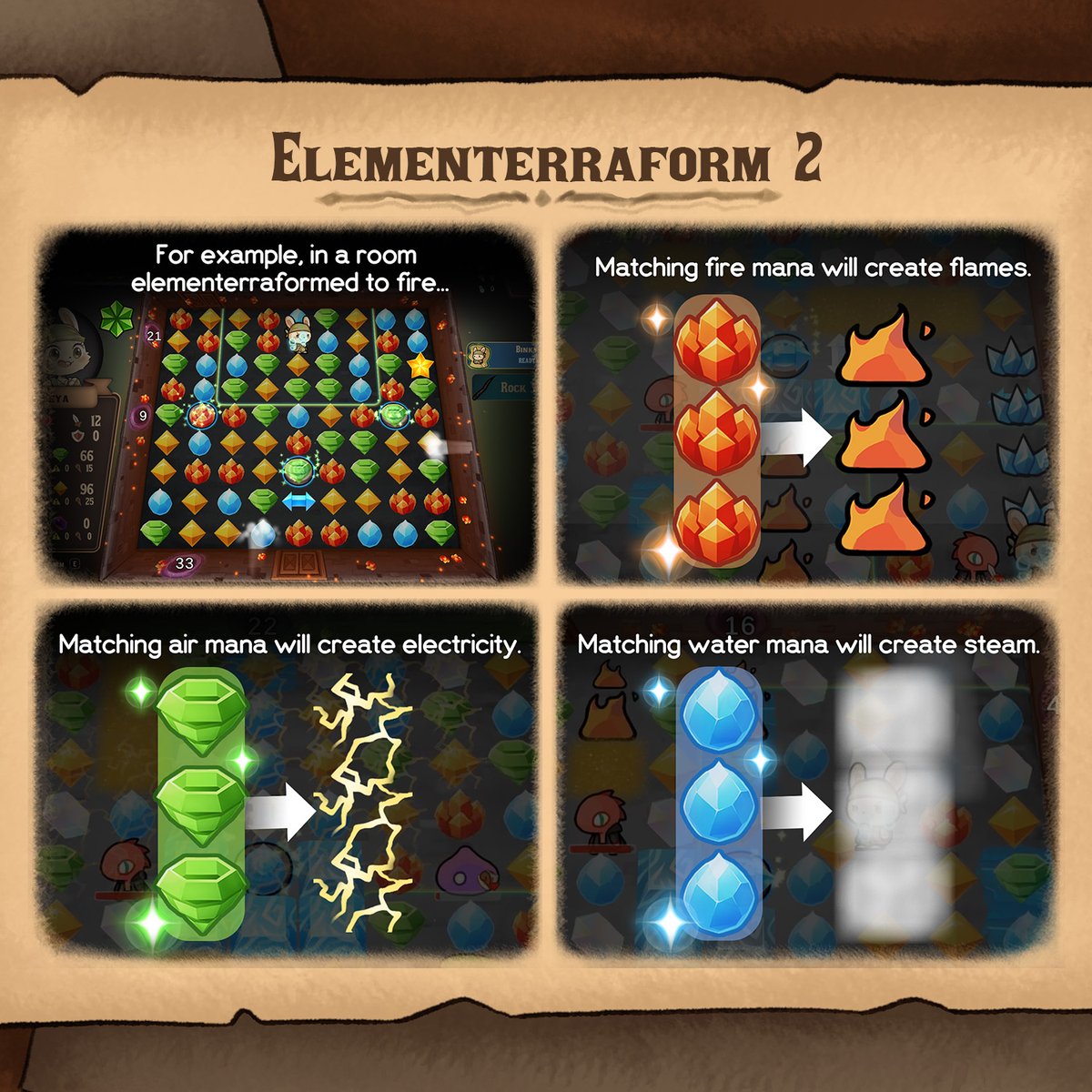 Starstruckgame1's tweet photo. There's many combinations
#gamedev #indiegames #roguematch #roguelike #match3 #gaming #indiedev #gamedevelopment #indiegame #games #gameart #indiegamedev #videogames #unity #madewithunity #videogame https://t.co/L3QFSQLMpk