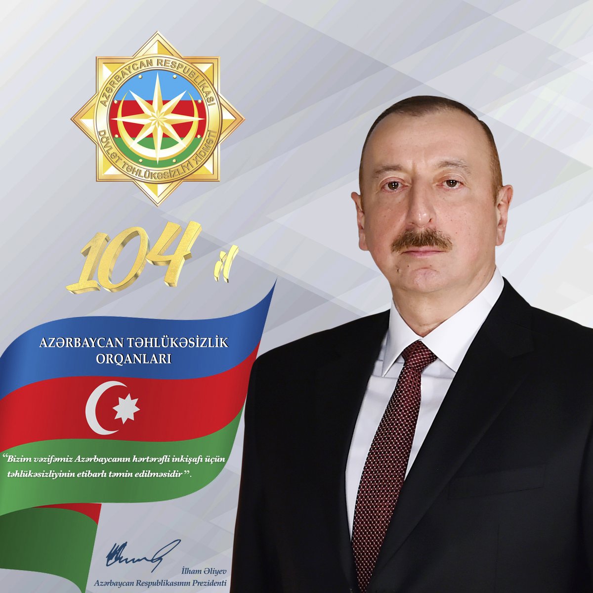 DTX_Azerbaijan's tweet photo. Azərbaycan təhlükəsizlik orqanlarının yaradılmasının 104-cü ildönümü və peşə bayramı münasibətilə Dövlət Təhlükəsizliyi və Xarici Kəşfiyyat xidmətlərinin əməkdaşlarını və veteranlarını təbrik edirik! https://t.co/somcFiTkq4