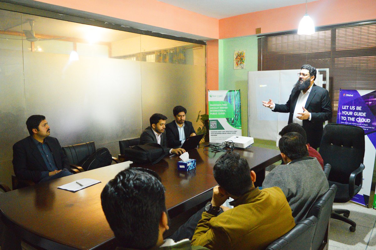QCloudPK's tweet photo. We are excited to share that we conducted another successful orientation session on QCloud technology &amp; its functionalities in Abbottabad! 

Thank you for joining us, we look forward to continuing to educate &amp; support businesses in adopting QCloud technology!

#PTCL #Cloud https://t.co/0g3mvbHRYH