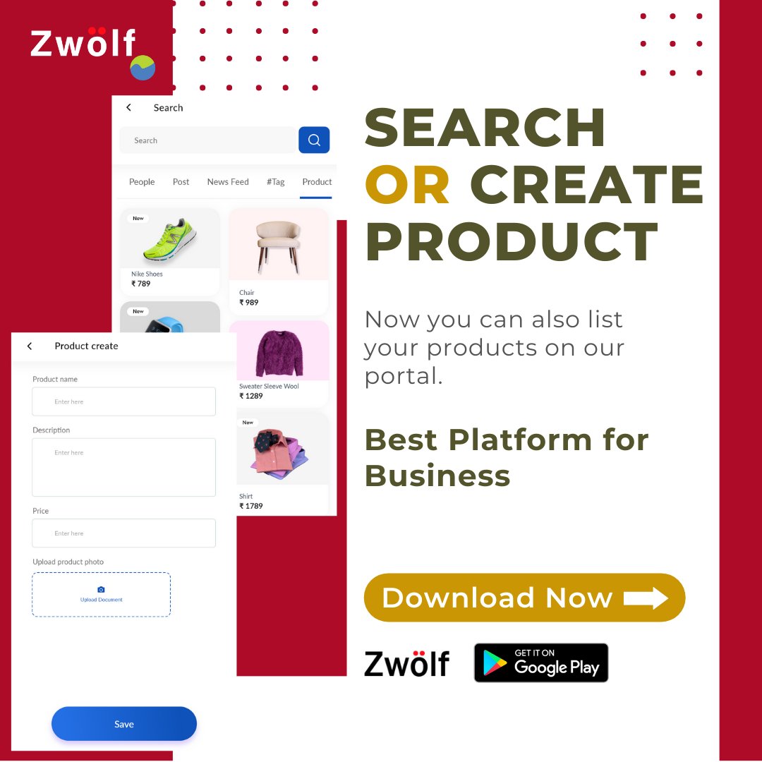 ZwolfApp's tweet photo. Hello Folks,
Soon we are going to introduce a feature in which you can list your product on our portal, which will increase the visibility of your product and it will promote your brand.
@ZwolfApp
#Product #productlisting #productlistingplatform #zwolfapp #socialmediaapp https://t.co/kAGTTojEoN