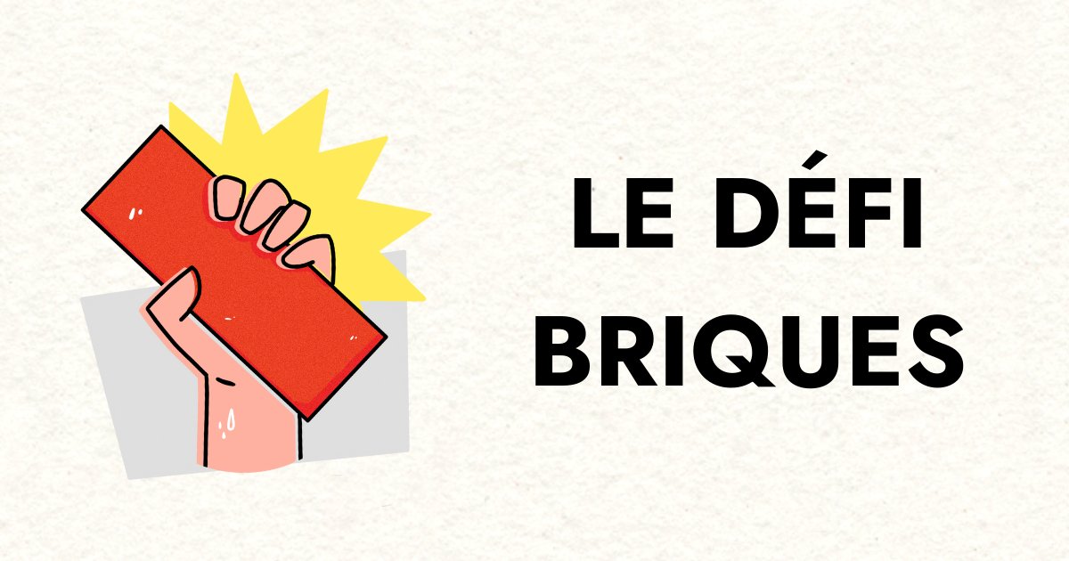 C'est parti pour le #defibriques dans l'équipe de <a href="/ThomasBurbidge/">Thomas Burbidge 💡🚀</a> ✌️21 jours pour créer et publier quotidiennement.

J'en profite pour me remettre à Twitter, je parlerai création de contenus, musique/culture et sûrement d'autres sujets 🧱