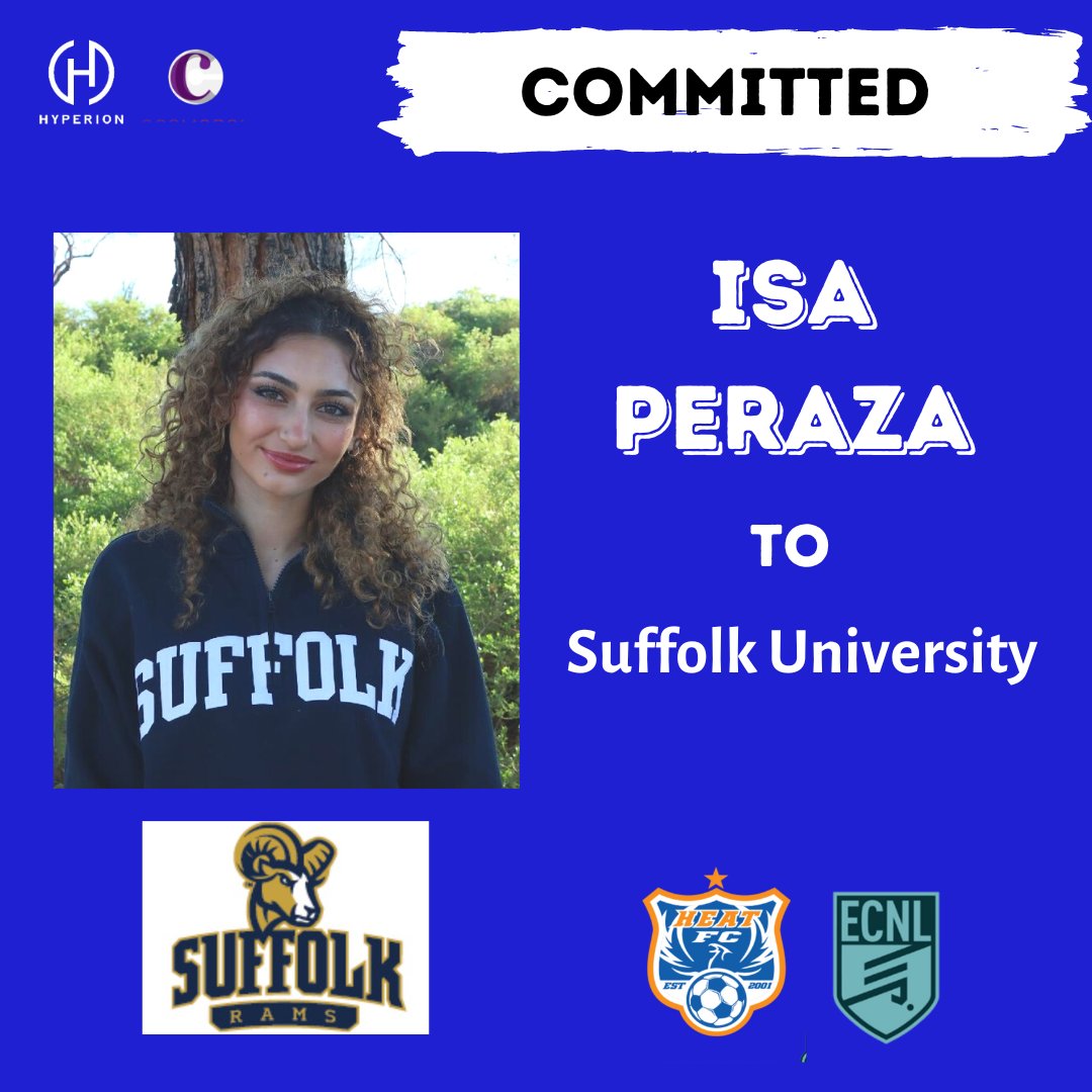 LVHEATSURFSC's tweet photo. Congratulations to Isabella Peraza, Heat 04/05 ECNL team member, who has committed to play collegiately at Suffolk University. Your Heat family is proud of you, Isa!
@SuffolkWSoccer #WeAreHeat #HeatFC #ECNL #ECNLGirls @ecnlgirls #collegesoccer #soccer https://t.co/r0ChBw95B0