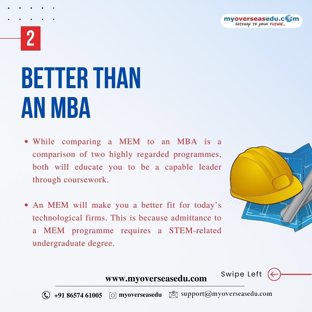 my_overseas's tweet image. Confused whether you should pursue an MEM Degree or not 🤨
👉Get your profile evaluated with our overseas experts
👉Interact with @myoverseasedu and get all your doubts solved
For More Details
📲 8657461003
📲 8433731005
☎️ 02241555555

#myoverseasedu #studyabroad2023 #fallintake