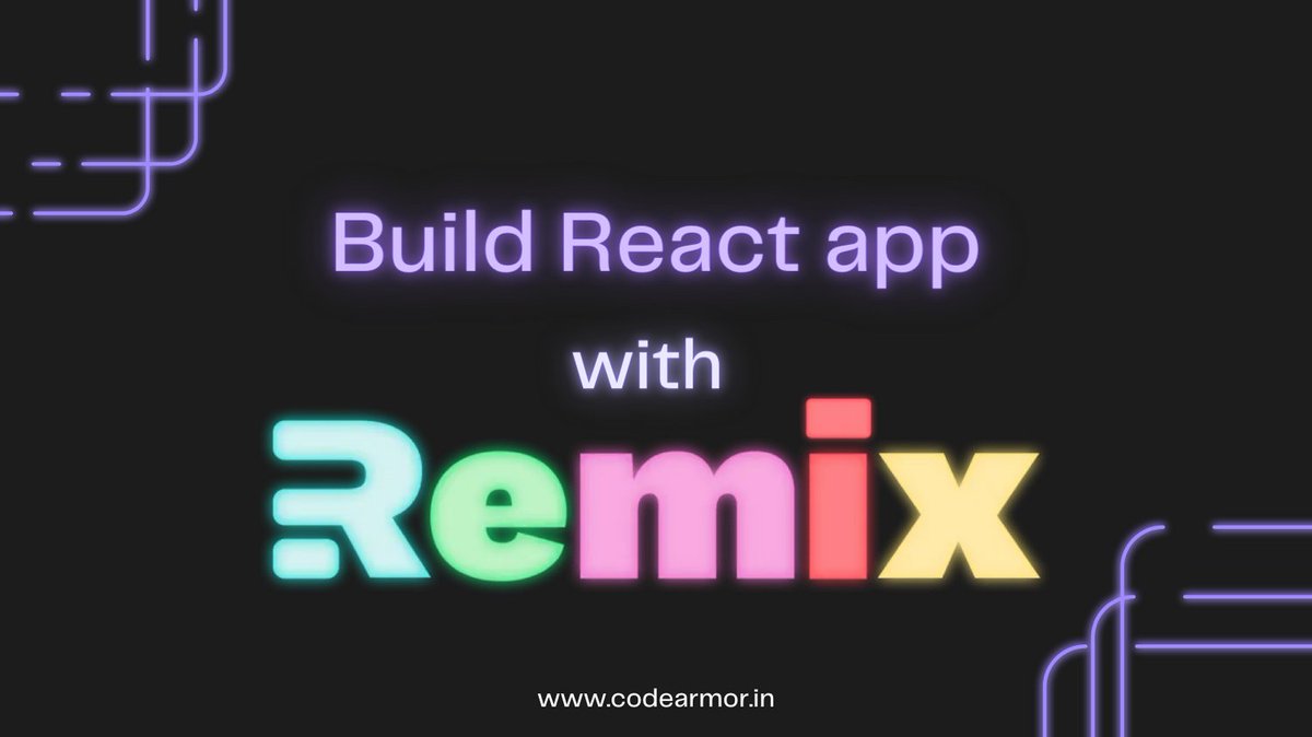 armor_code's tweet image. React frameworks are one of the main reasons to boost its favor. Every framework has its own specialty. Due to its popularity, there's a react framework being introduced every other day. Here Remix or remix js comes out.
codearmor.in/2023/03/buildi…