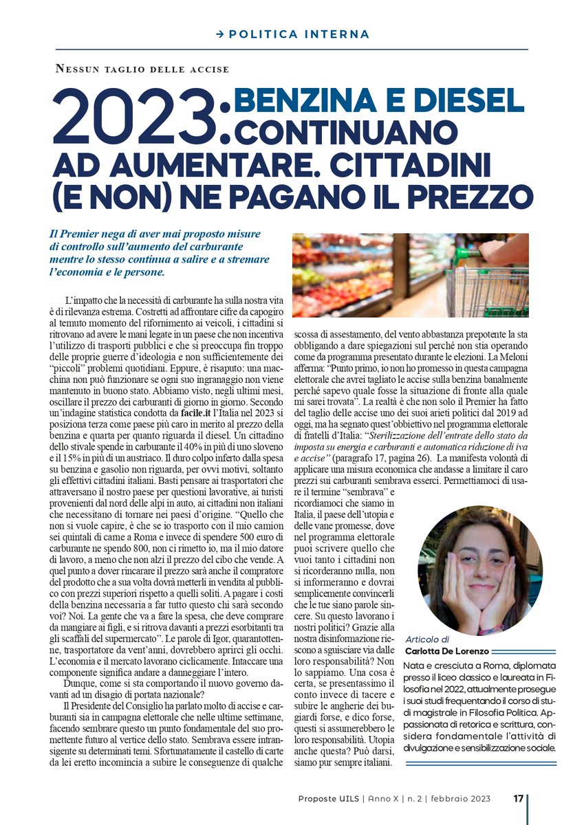 ProposteUils's tweet photo. Carburanti: i #prezzi non accennano a diminuire.
La #spesa per #carburante mette a repentaglio la #quotidianità di molti #cittadini e delle #attività #economiche.
Si riducono i #consumi a causa degli effetti sulla catena del #valore.
Gli italiani si abituano alle #rinunce. https://t.co/MhgEy2ElWG