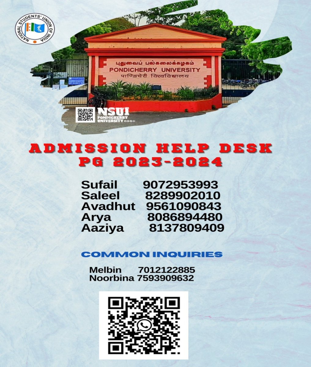 NSUI_PondiUni's tweet photo. Qualifying Central University common entrance test (CUET) is the pathway to becoming a central university student, which is the ambition of many ignited minds teens and youth who are considering even the sky is not a limit. https://t.co/WAArMdxBiO