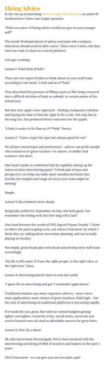 DiverseApply's tweet photo. 5 pieces of advice from heads who hire for heads who hire⤵️

Link to full post: https://t.co/vuPYV9RJ1y https://t.co/WF7SlzEdHO