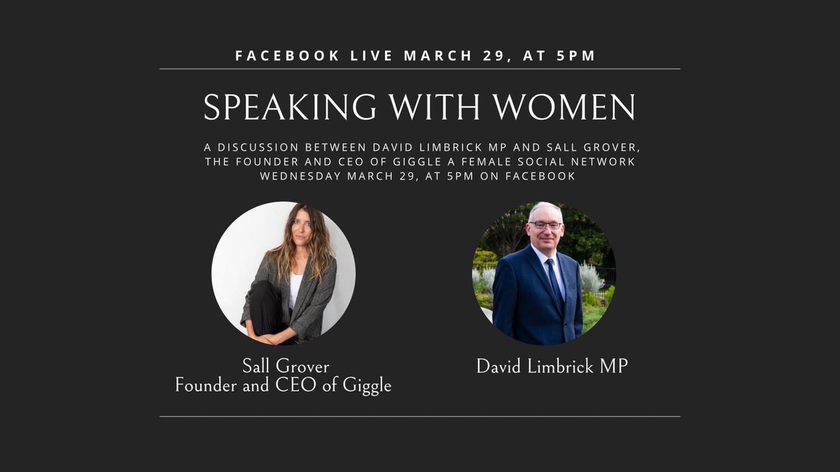 salltweets's tweet photo. Tomorrow (Wednesday) at 5pm 🇦🇺 I will be doing a Facebook Live Q &amp; A with @_davidlimbrick about women’s rights in Australia.

Tune in! 🙋‍♀️💗

https://t.co/EOIAPJFyUN https://t.co/4f7LWI9Wir