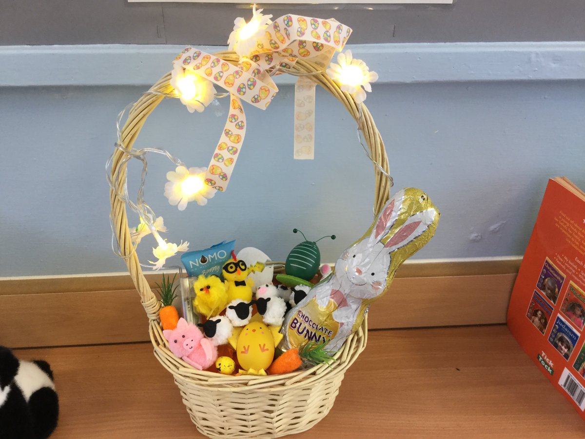 LRyott's tweet photo. Class 8 are doing some descriptive writing later this week. Whoever describes the Easter basket the best will win some lovely Easter goodies!@RedscopeSchool https://t.co/U5cpK1G5Vs