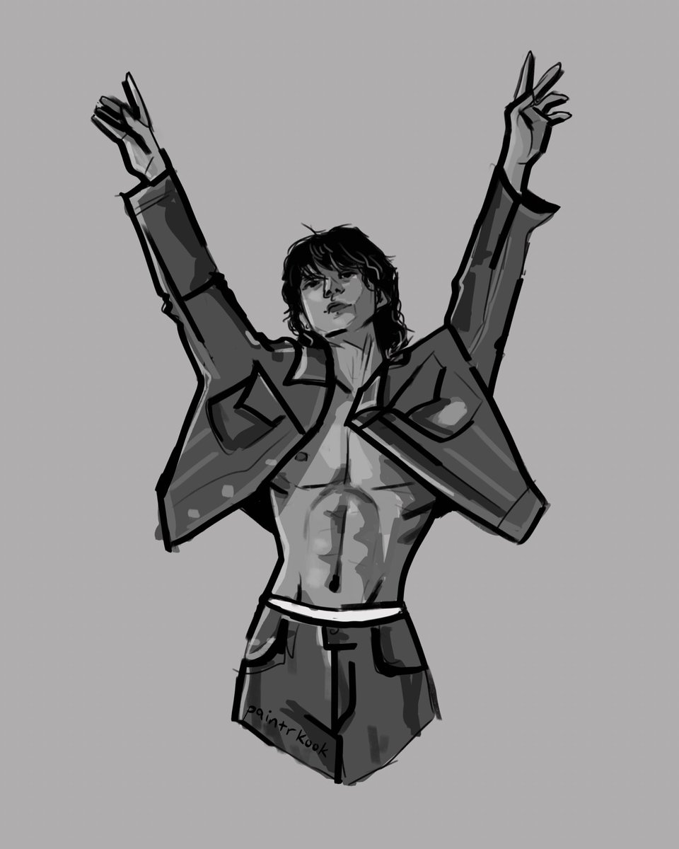20 minute #CalvinKleinxJungkook sketch 🖤