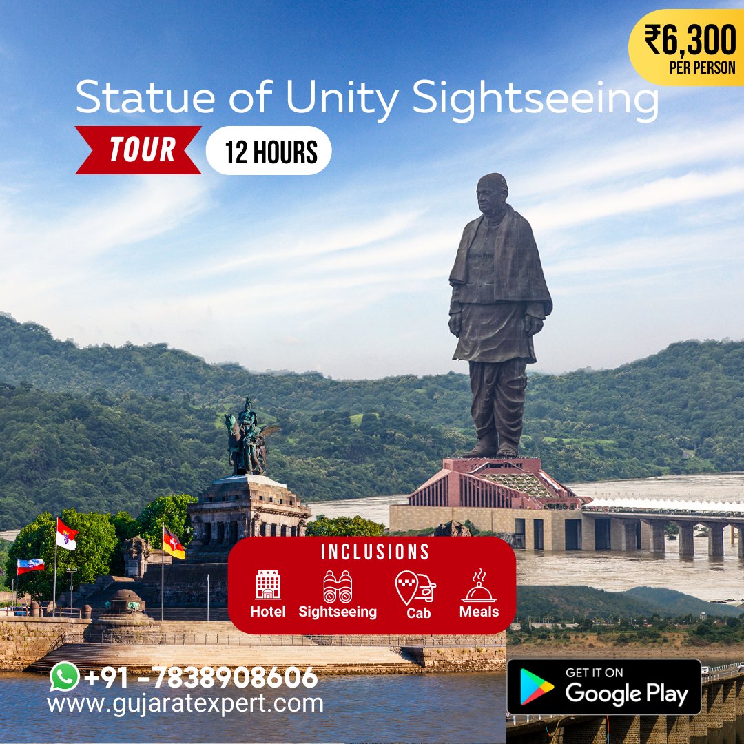 Marvel at the Tallest Statue in the World and Explore the Rich History of India with Our Statue of Unity Sightseeing Tour.
Contact  7838908606

#statueofunity #sightseeingtour #gujaratexpert #gujarat #worldtalleststatue #indiaheritage #history #culture #travelindia #exploreindia