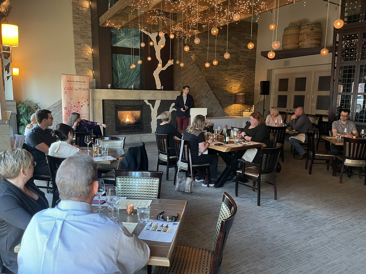 caskandbarrel73's tweet photo. A great time at the Gerard Bertrand Wine Dinner at Ampersand 27 with Fine Wine Director Nicolas Galy.  Excellent wines paired with delicious courses, thank you to Padon and Thomas and all the chefs for all their hard work. @PWS_Canada @ampersand27yeg @GerardBertrandO #yegevents https://t.co/k01s73Hx9O