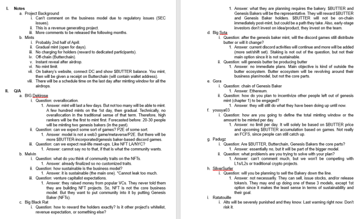 To those who missed <a href="/thebakerygg/">Butter</a>'s AMA this March 28, here's a quick note regarding the information spilled and Q&amp;As done.