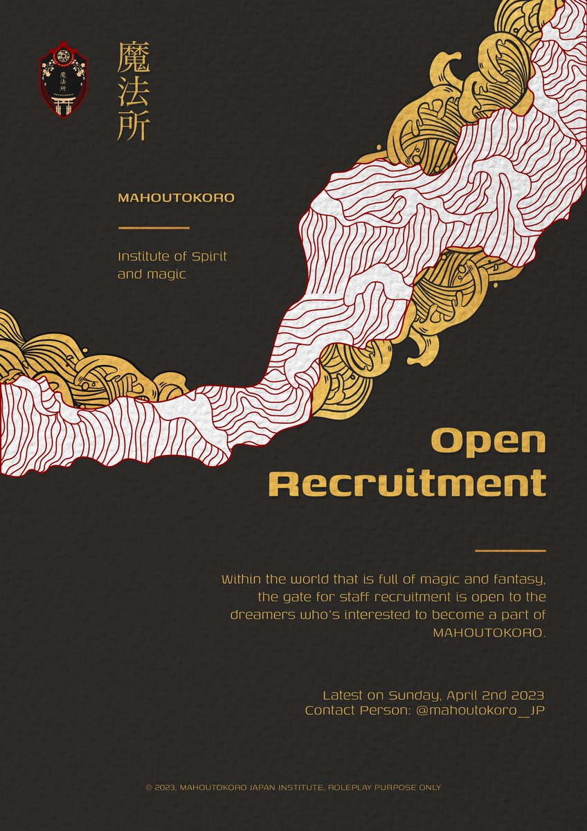 ㅤ

༻✦༺  Under the colorful magics that shot into the world, Mahoutokoro divulges to draw new staffs and become a part of the institute. Chase your dreams and apply yourself before the gate is no longer open. 

ㅤ