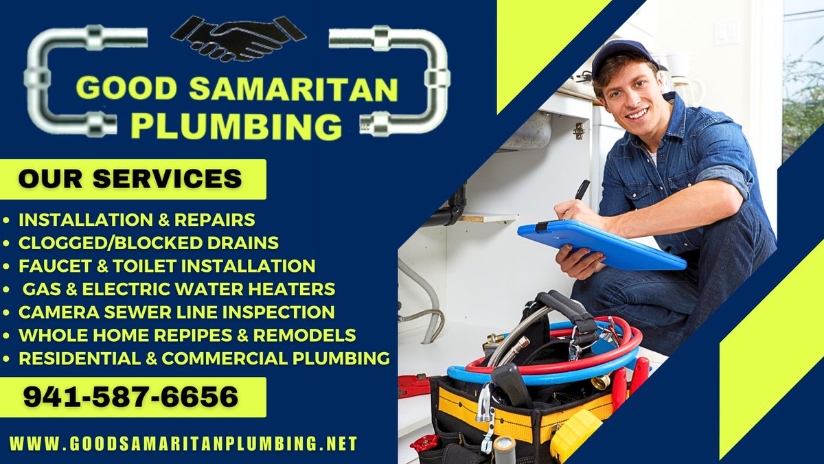 Sarasota's Best Plumbing Services
Good Samaritan Plumbing, services both residential &amp; commercial customers in Sarasota, Bradenton &amp; the surrounding area. We handle all types of plumbing issues, including sewer and drain problems,water heaters,leaky pipes and more. Call Us Today!