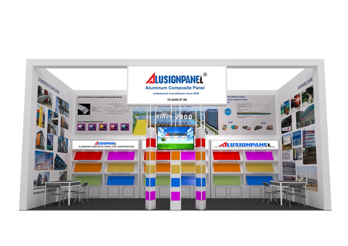 alusign_panel's tweet image. The 133rd #CantonFair held on offline April 15 to 19 with Phase 1 .  #Alusignpanel factory stand 10.2Hall A06~08 , provide professional #AluminumCompositePanel products , welcome to visit us to get the free catalogue and samples and gifts .