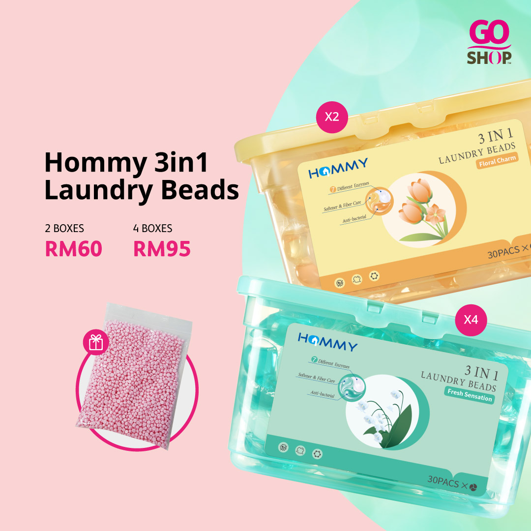 Go Shop Malaysia on Twitter "𝗛𝗼𝗺𝗺𝘆 𝟯 𝗶𝗻𝟭 𝗟𝗮𝘂𝗻𝗱𝗿𝘆 𝗕𝗲𝗮𝗱𝘀 🧺 8 x Cleaning