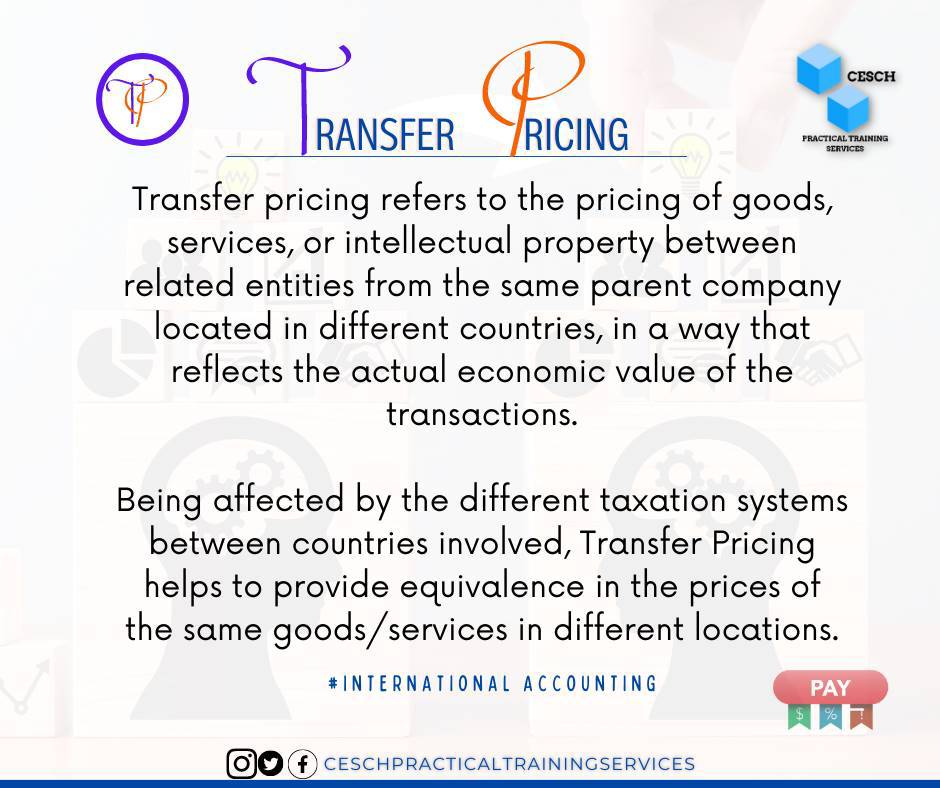 CESCHPTServices's tweet photo. International Accounting: Transfer Pricing

Transfer Pricing helps to balance global profits and local taxes. Consumers of certain brands  get the same value of products and services irrespective of their country through Transfer Pricing.

#accountingservices #TransferPricing https://t.co/8EYZEV9bjm