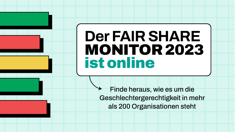 Es ist so weit, der #FairShareMonitor 2023 ist online! 

Schaut euch jetzt an, wie zivilgesellschaftliche Organisationen im Ranking um eine repräsentative Anzahl von #FraueninFührung abschneiden 
👉 bit.ly/fairsharemonit…

#Geschlechtergerechtigkeit #Zusammensindwirwirksamer