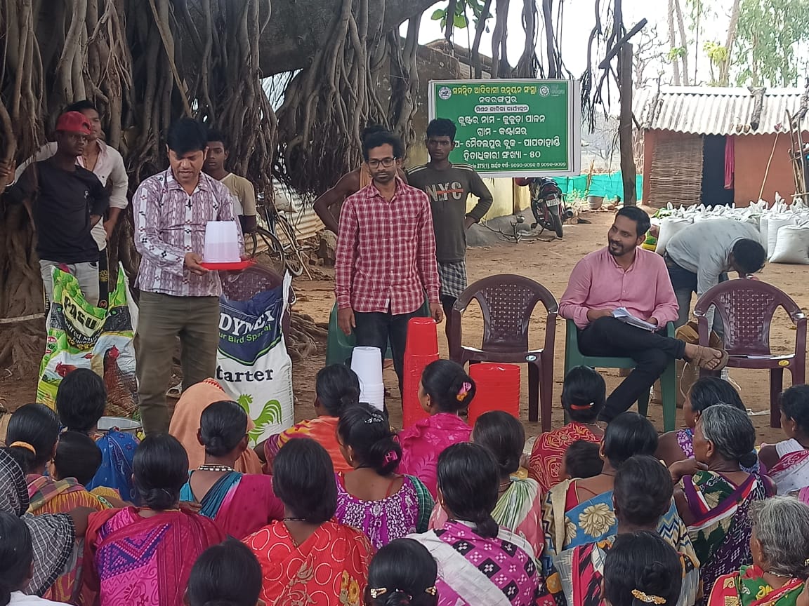 harshatrust's tweet photo. 55 #farmers belonging to 5 #SHGs of #Kantasura village of #Papdahandi block, #Nabarangpur received poultry input support worth Rs. 20,000 and in-depth training on their usage for making #poultryrearing remunerative.
#inputsupport
#ITDA #MissionJeevika #ABF https://t.co/FSjUHFUKIg