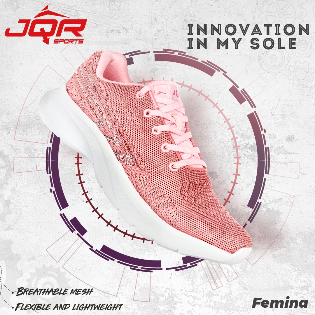 FEMINA is here to set your sole free with a breathable mesh that provides ultimate comfort.

This flexible and lightweight build also allows you to properly make use of our revolutionary #technology.

#jqrsports #jqrshoes #shoetechnology #tuesdayvibe