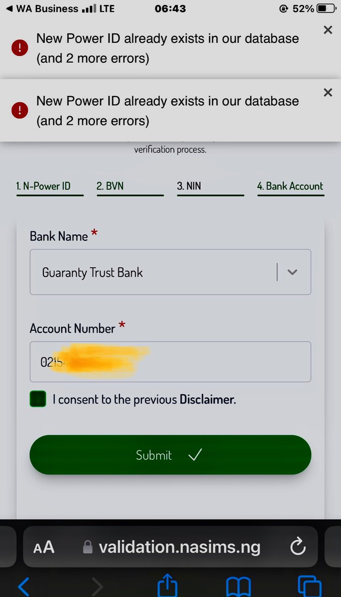 Saint_flakezz's tweet photo. @npower_ng Please this is what it’s giving me while trying to submit https://t.co/ENh0LbnnF3