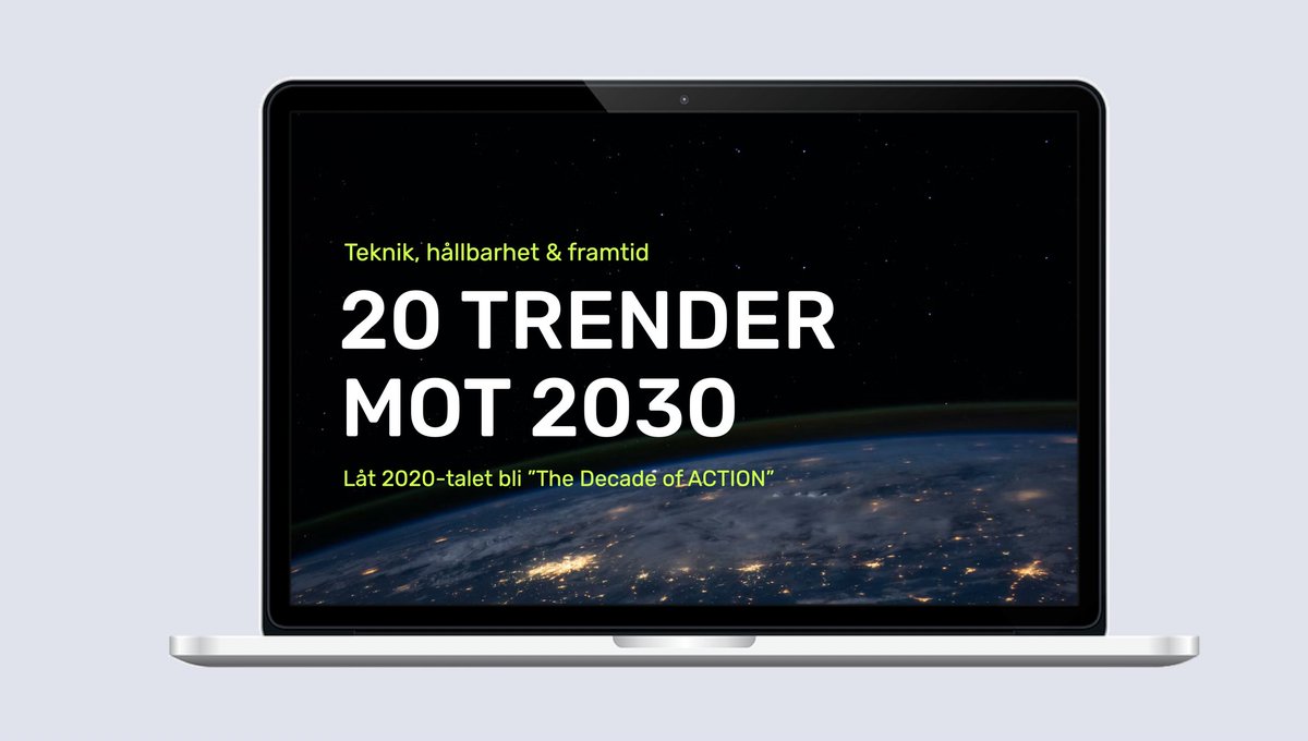 Nu lanserar vi vår rapport 20 trender mot 2030  🚀🌿🔮. Ladda ner som PDF här: bit.ly/40YucP9 Eller läs som artiklar på mot2030.se.