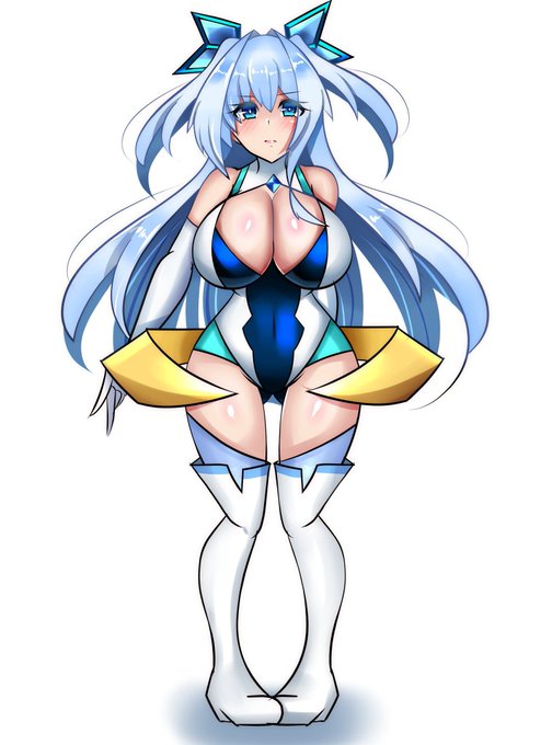 うちの変身ヒロインレヴェリーヴァイス。大学生編の彼女の基本フォームは、高校生編最後の姿がめちゃくちゃ複雑化したので、振り出しに戻してシンプルな形状に戻してます。あとずっと髪のベース色は紫だったんですが、最近のものは水色をベースにしてます。 