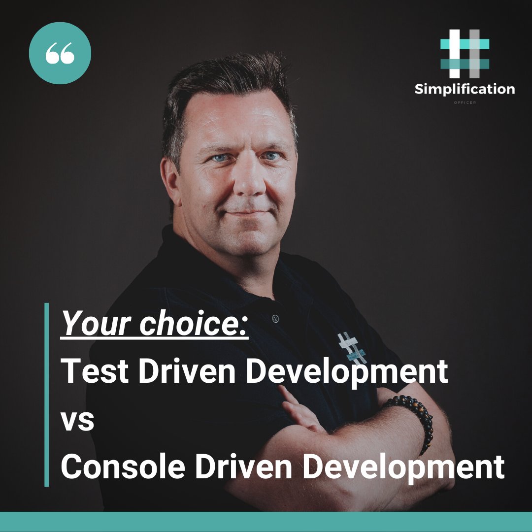 JurgenLACoach's tweet image. So many out there do need to use console.output to find out where things go wrong, by the time they are done they could as easily have written a test instead.

#SimplificationOfficers #TDD