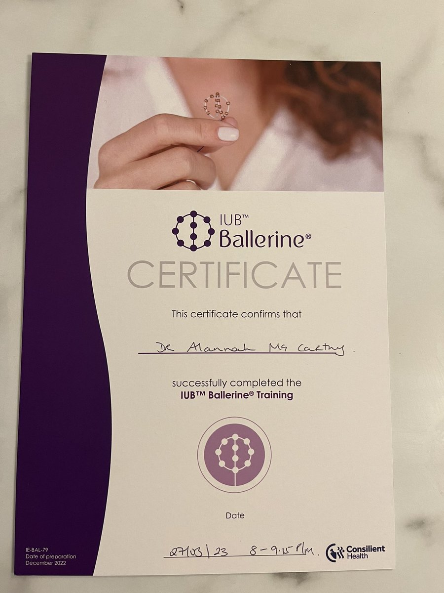 DrAlannahMcC's tweet photo. Productive evening yesterday. Great to be able to offer women more non - hormonal contraceptive options #womenshealth #ballerine https://t.co/luUyCDewhK