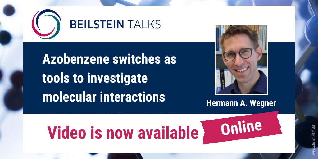 BeilsteinInst's tweet photo. The video 🎥 of the #BeilsteinTalk “#Azobenzene switches as tools to investigate #MolecularInteractions” with Hermann A. Wegner @wegnerlabs @jlugiessen is NOW available 🔓 in the video portal @TIB_AVPortal of the @TIBHannover: 

🔗 https://t.co/sm6f6sSFsx

#BeilsteinTalks https://t.co/6WxRUrjFrQ