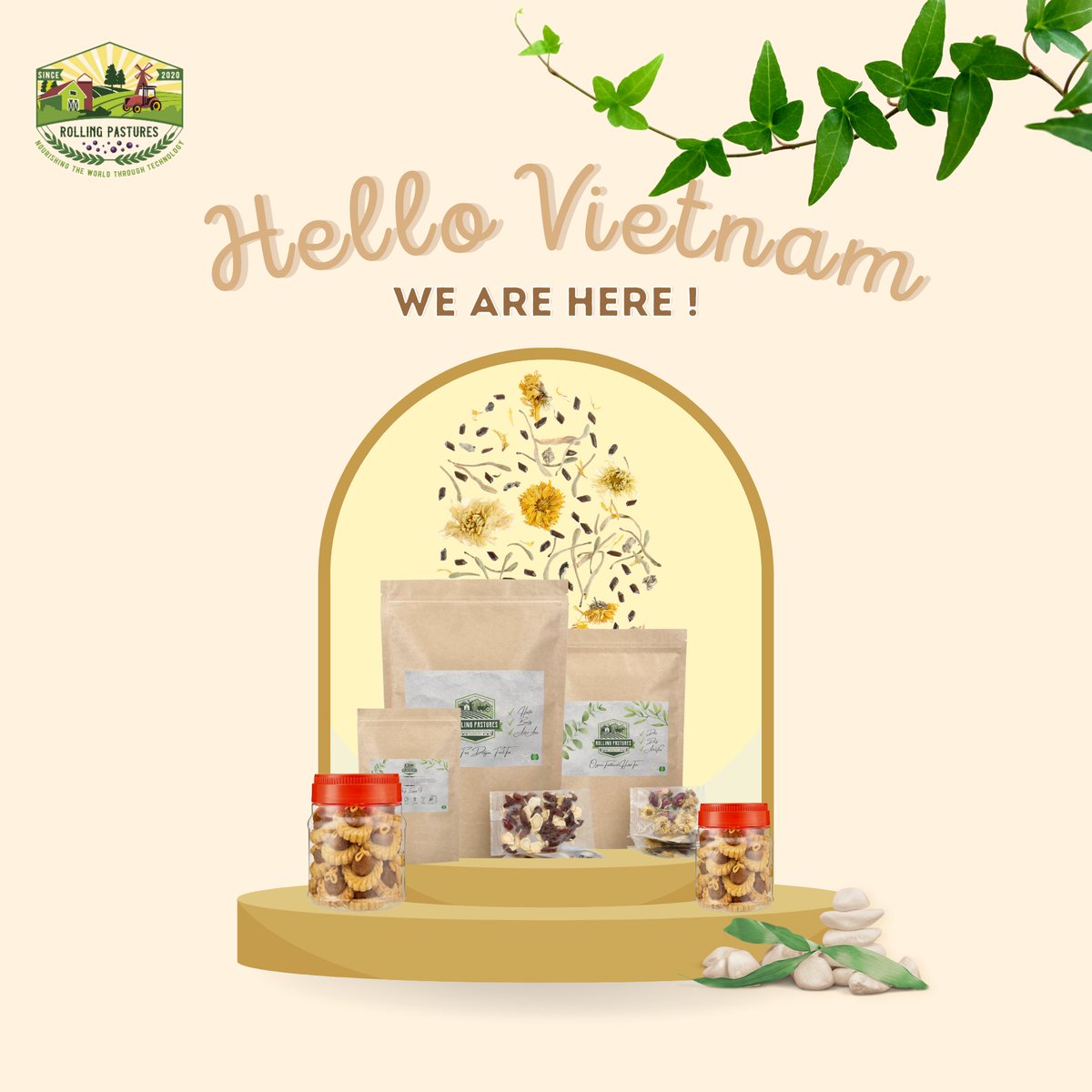 rolpasturesvn's tweet photo. 🎉 Xin chào Việt Nam !
Rolling Pastures đã có trang Twitter chính thức tại Việt Nam rồi đây 😍
🎁 Cùng đón chờ những điều thú vị sắp tới đây từ “nhà” Rolling Pastures Việt Nam các bạn nhé !
#tealover #rollingpasturesvn #vietnam #hanoi #saigon #douong https://t.co/z8gQm14L79