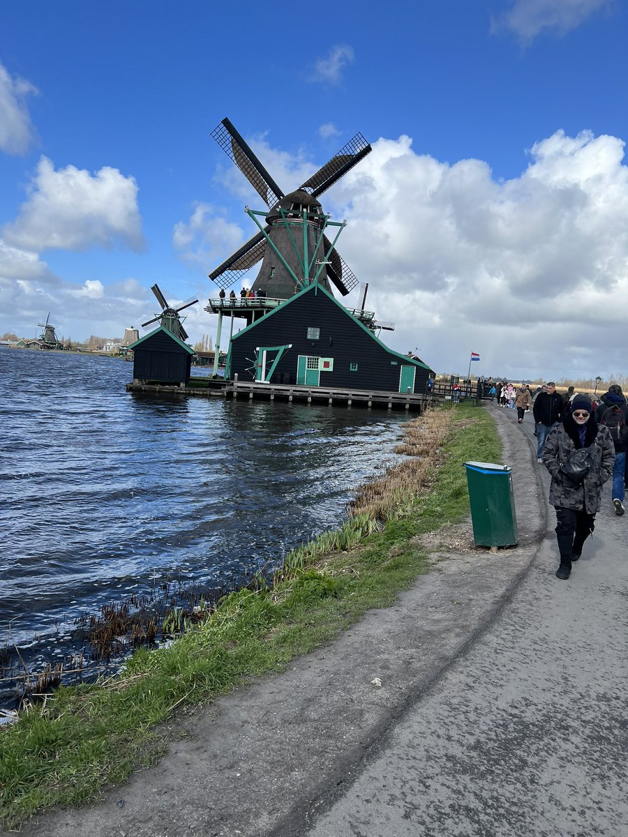 DayslandS's tweet photo. So long Amsterdam! We had to look out for bikes in all directions, and toured the Anne Frank House. Our afternoon was spent touring windmills at Zaance Shans and then touring the cheese/shoe factory in Volendam! Off to Lille today.
#brsd https://t.co/LRU2Eeg963
