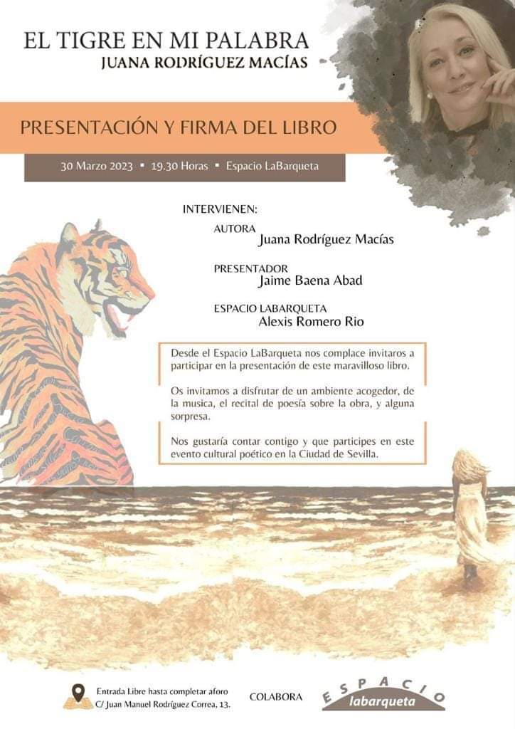 ☀️☀️☀️Próxima presentacion en la Barqueta #Juanarodriguezmacias ☀️☀️☀️
30 de marzo a las 19,30.
Anímate!