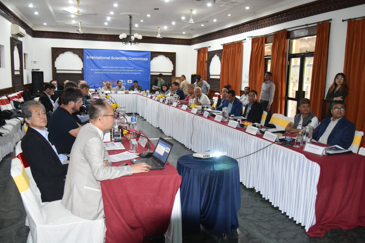 Lumbini International Scientific Committee Meeting officially commenced today after a site visit to Tilaurakot &amp; Sacred Garden of #Lumbini. 
The meeting will discuss &amp;  explore ways to mitigate challenges, sustainability &amp; the future of Lumbini as a #WorldHeritageSite.