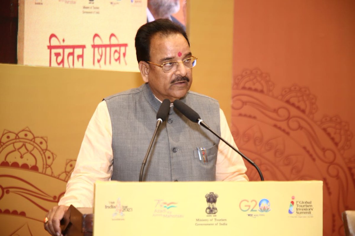 tourismgoi's tweet photo. Honorable Minister of State for Tourism, Shri Ajay Bhatt shared the government's vision for using tourism as a vehicle for socio-economic development, job creation, and achieving sustainable development goals for the country.
#ChintanShivir #TourisminMissionMode https://t.co/ZdOY9JKUIb
