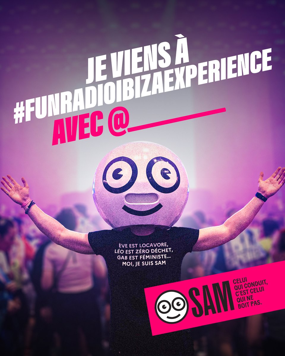 funradio_fr's tweet photo. J-30 AVANT #FUNRADIOIBIZAEXPERIENCE 😍 Rendez-vous le vendredi 28 avril à l’@Accor_Arena pour une soirée de folie !
Avec qui avez-vous prévu de venir ? 🤩 Nous, on vient (et on repart) avec @Samleconducteur #MerciSAM https://t.co/MHHHJ1ZaFN