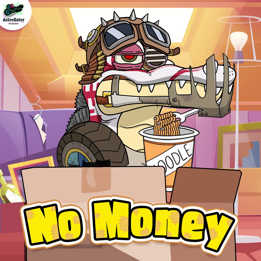 🌟《Instant noodle month-end》🌟
Instant noodles to the rescue! Add eggs, ham, scallions, and voila! Gourmet meal in seconds 🤣

🐊Mint 👉 bit.ly/3ttU86p 
🐊Discord 👉 bit.ly/3Qito2J 

#AstroGator_REBORN #AstroGator #GameFi
#NFT #NFTs #NFTcommunity #nftart