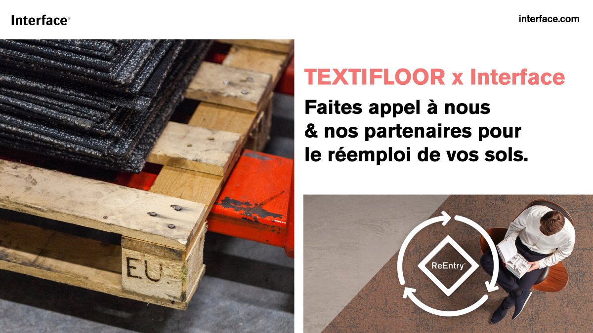 ♻ Grâce à nos partenaires français comme <a href="/Textifloor/">Textifloor</a>, nous faisons en sorte que vos sols puissent avoir une 2dne vie. Nous concevons des dalles de moquette qui peuvent être facilement déposées, nettoyées &amp; réutilisées. #réemploi #EconomieCirculaire #RSE
interf.ac/3JPUDPY