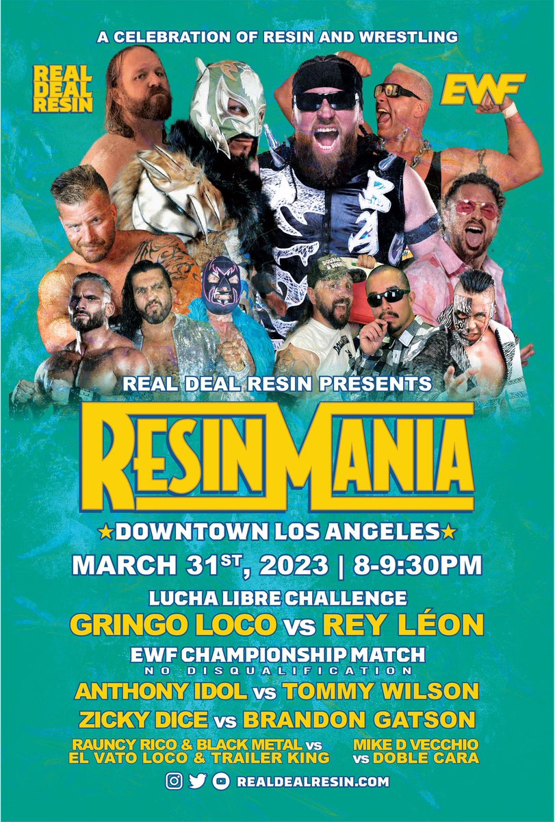 AnthonyIdol's tweet photo. Thursday night in San Gabriel at the Sheraton hotel @JakeSnakeDDT #FlirtingWithVenom
meet & greet 5pm Bell time 7pm
Friday night 8pm Downtown LA SOLD OUT #Resinmania https://t.co/nBiOfkGUjb