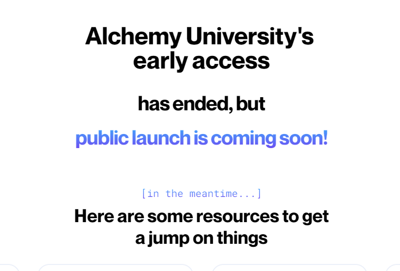 Bj0han's tweet photo. I got exited when i got the email from @AlchemyLearn @AlchemyPlatform | 🎉 Congrats! You've officially been accepted to Alchemy University! 🎉|
But sadly i did was not able to get the NFT, is there any last hope to get to enrolled?
#alchemyplatform #alchemylearn #dev #Developer https://t.co/eL3yylJ0j7
