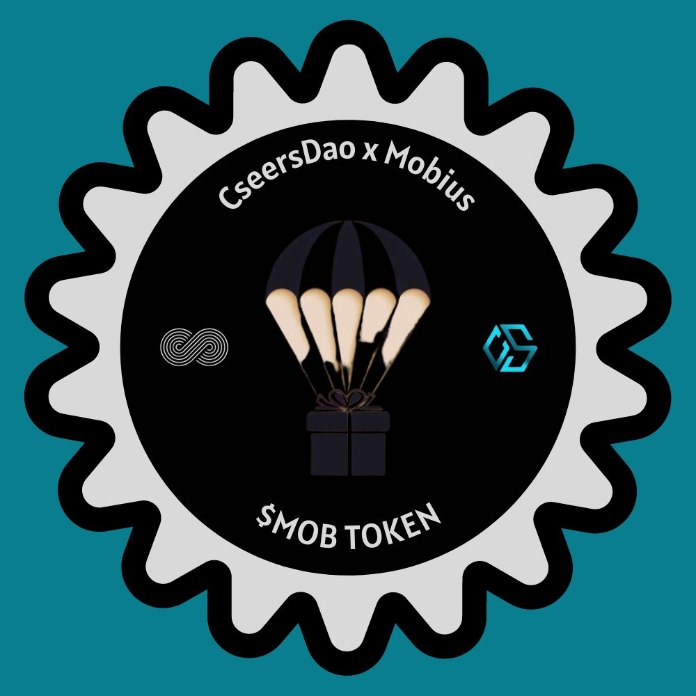 CseersDao x Mobius $MOB Boxes OAT Event 
⠀
We’re launching a limited-edition OAT in celebration of our partnership with <a href="/mobius_market/">Mobius</a>

All OAT Holders to be airdropped free $MOB Boxes 

galxe.com/CseersDao/camp…

FCFS! TAKE THIS CHANCE

 #CseersDAO #MobiusMarket #SuiNetwork