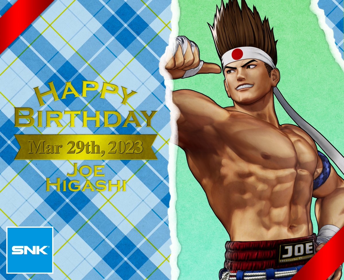 【誕生日Pick UP】
SNKキャラクターの誕生日を1人ずつご紹介！

3月29日はジョー・東の誕生日です。
Happy Birthday！

snk-corp.co.jp/official/kof-p…

#誕生日 #SNK #KOF