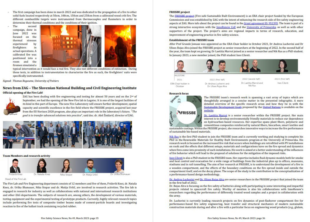 FRISSBEproject is present in the <a href="/IAFSS/">IAFSS</a> #Fire #science news with all the update of the last months✨! Stay Tuned…More to come🔥! You may find the link 🔗 in the comment. <a href="/ZAG_Slovenia/">ZAG</a> <a href="/REA_research/">European Research Executive Agency</a> #firesafety #Sustainability