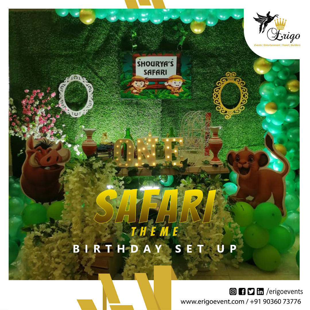 Jungle theme Birthday party. 

#erigo #erigo_events #happybirthday #eventplanner #eventmanagement #birthdaywish #customized #birthdaycelebration #gifts #cakes #candles #balloons #birthdaysong #safaritheme #safarithemeparty #jungleparty #safariparty #safarithemecake #kidsparty