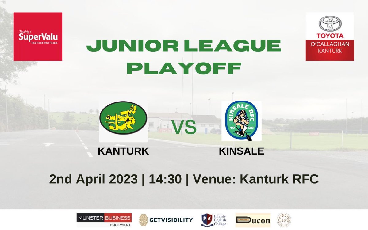 Sunday Next 2-30 KO! <a href="/ToyotaKanturk/">O'Callaghan Motors</a> <a href="/TWOHIGSKANTURK/">SuperValu Kanturk</a> <a href="/MunsterBusEquip/">MunsterBusinessEquip</a> <a href="/CastlecorPotato/">Castlecor Potatoes</a> <a href="/ibcenglish/">Infinity English</a> <a href="/Get_visibility/">Getvisibility</a> <a href="/DuconConcrete/">Ducon Concrete</a>