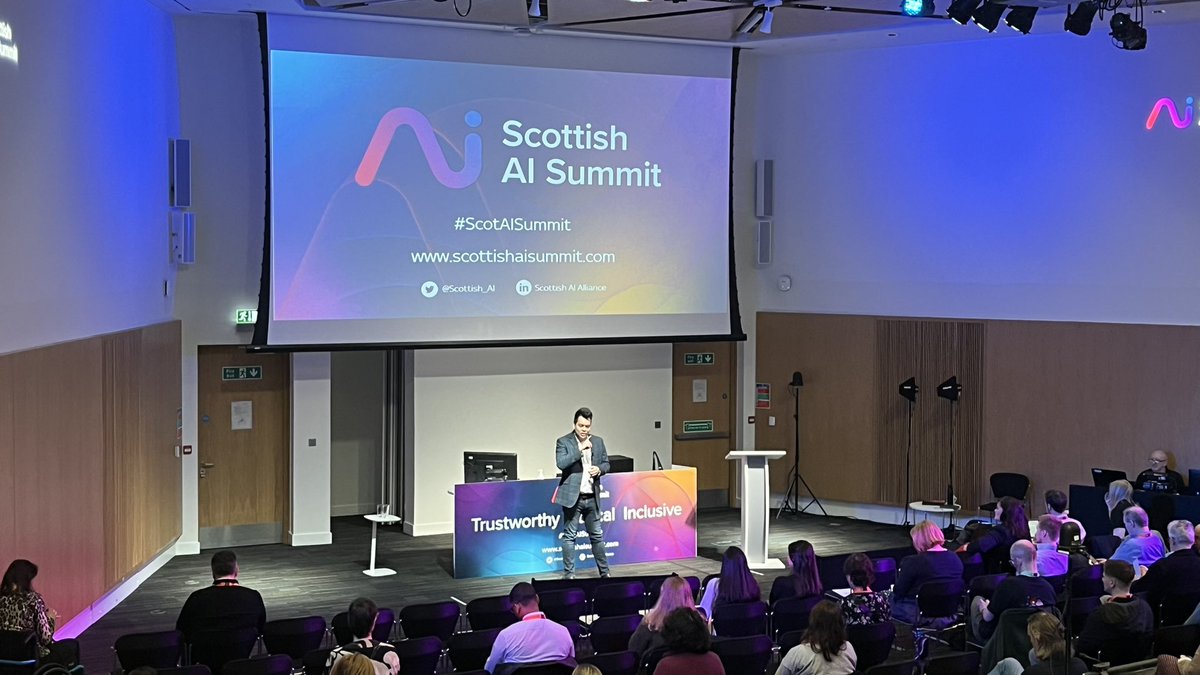 Attending the Scottish AI Summit over the next two days. 

Looking forward to hearing how AI is developing, and being developed, in a way which is Trustworthy, Ethical and Inclusive. 

@Scottish_AI @NCLanarkshire 
#ScotAISummit #AI #AlwaysLearning #lecturerlife